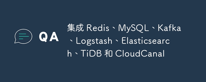 集成 redis、mysql、kafka、logstash、elasticsearch、tidb 和 cloudcanal