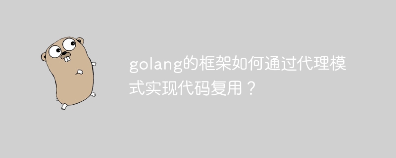 golang的框架如何通过代理模式实现代码复用？