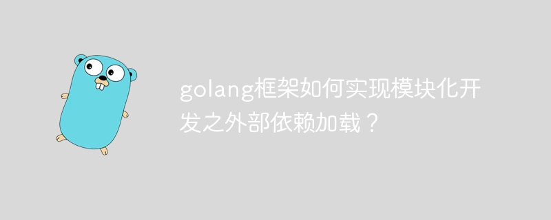 golang框架如何实现模块化开发之外部依赖加载？