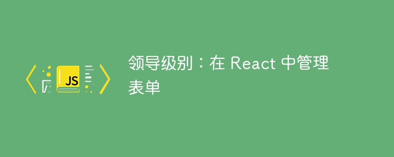 领导级别：在 react 中管理表单