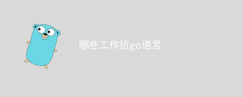 哪些工作招go语言