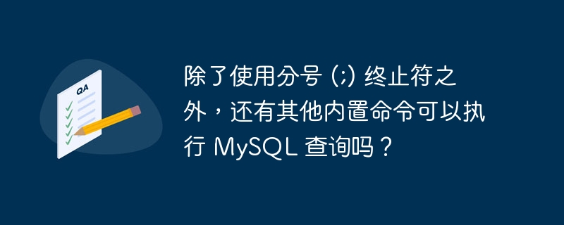 除了使用分号 (;) 终止符之外，还有其他内置命令可以执行 mysql 查询吗？