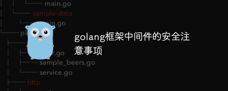 golang框架中间件的安全注意事项