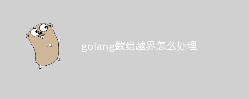 golang数组越界怎么处理