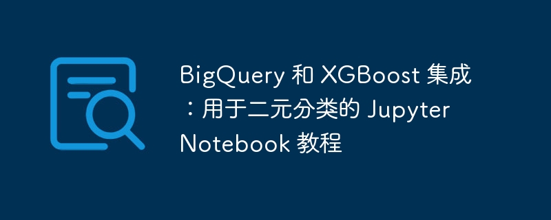 bigquery 和 xgboost 集成：用于二元分类的 jupyter notebook 教程