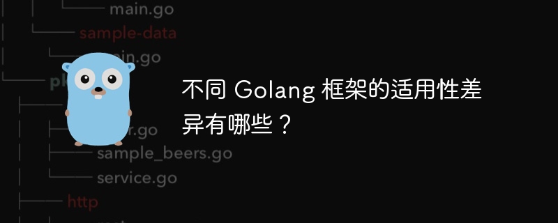 不同 Golang 框架的适用性差异有哪些？