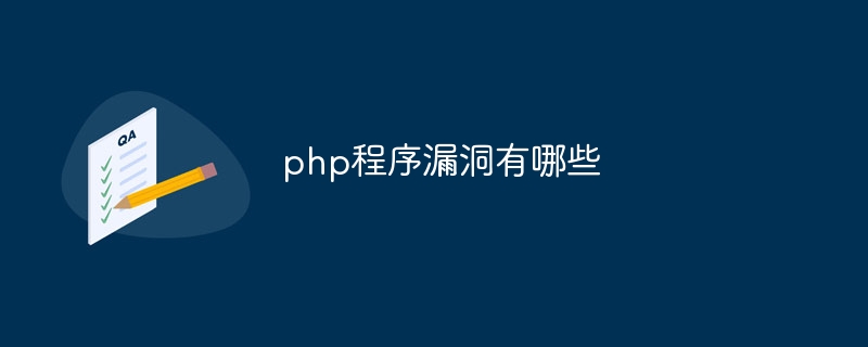 php程序漏洞有哪些