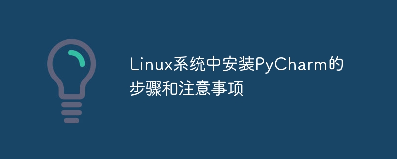 linux系统中安装pycharm的步骤和注意事项